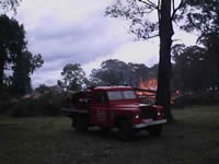 Pile Burn with the Old Truck